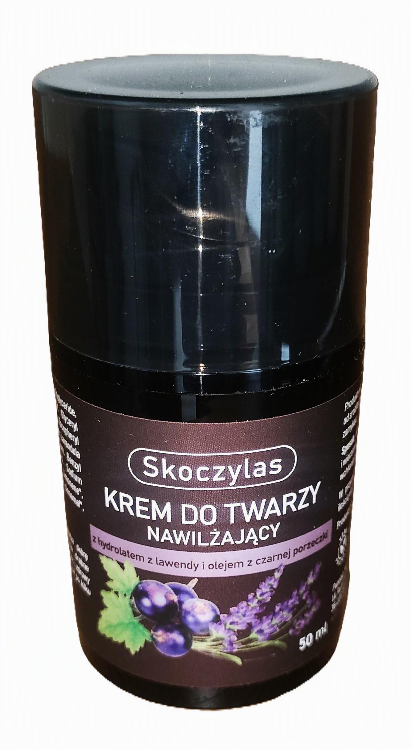 Krem do twarzy nawilżający z hydrolatem z lawendy i olejem z czarnej porzeczki. Skoczylas