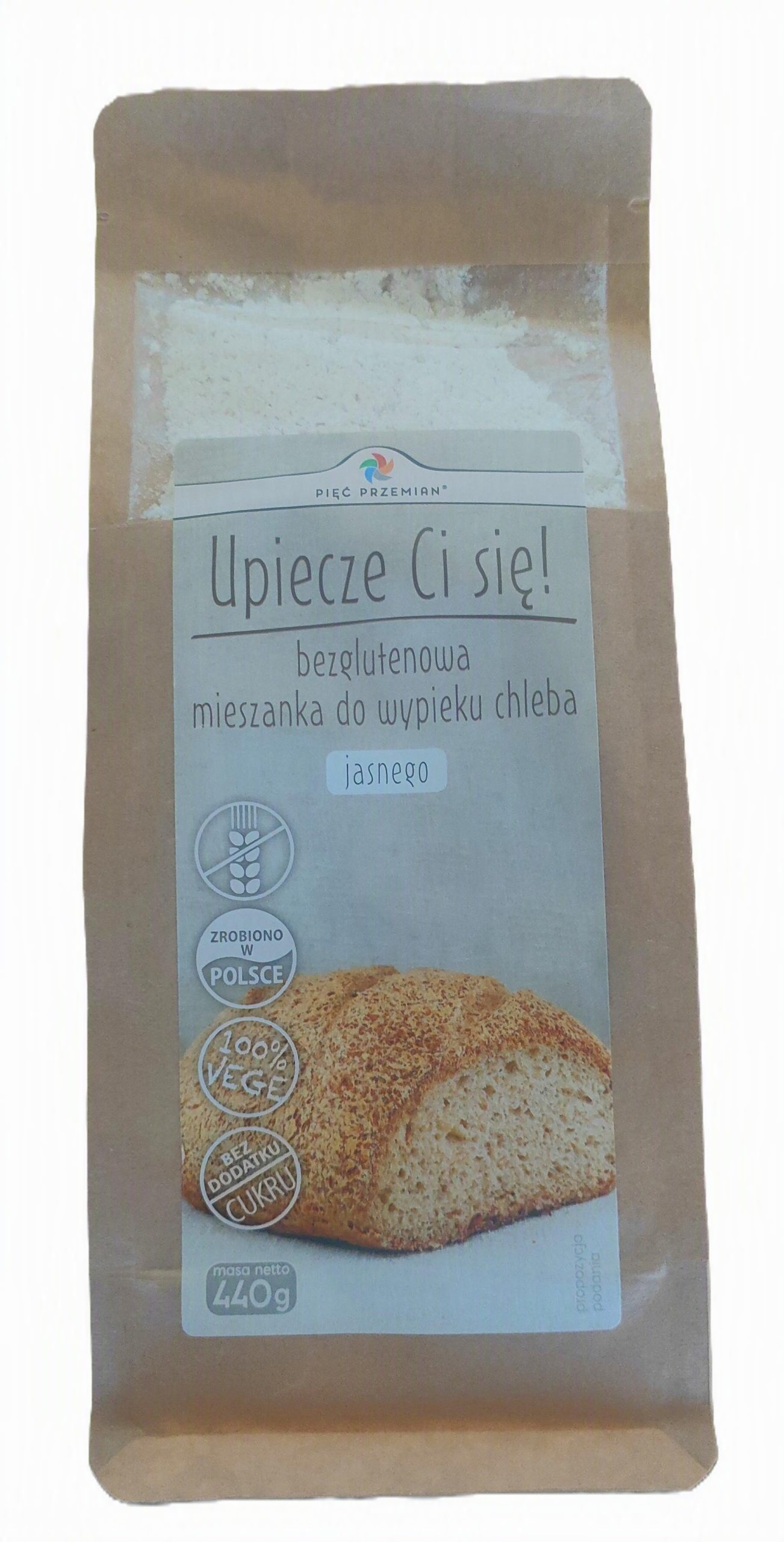 Mieszanka chleba bezglutenowego jasnego. „Pięć przemian”