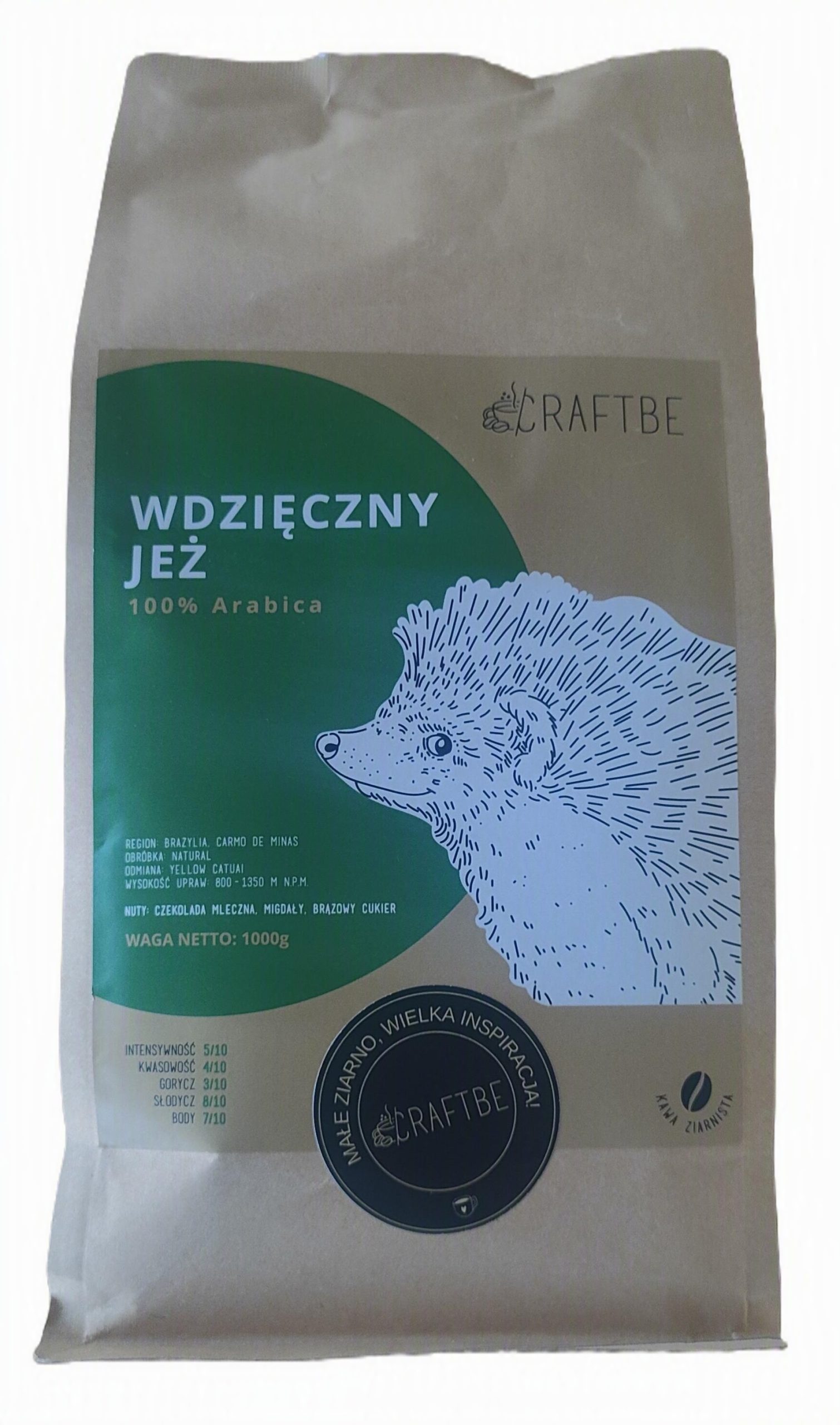 Kawa ziarnista Wdzięczny Jeż. „CRAFTBE”